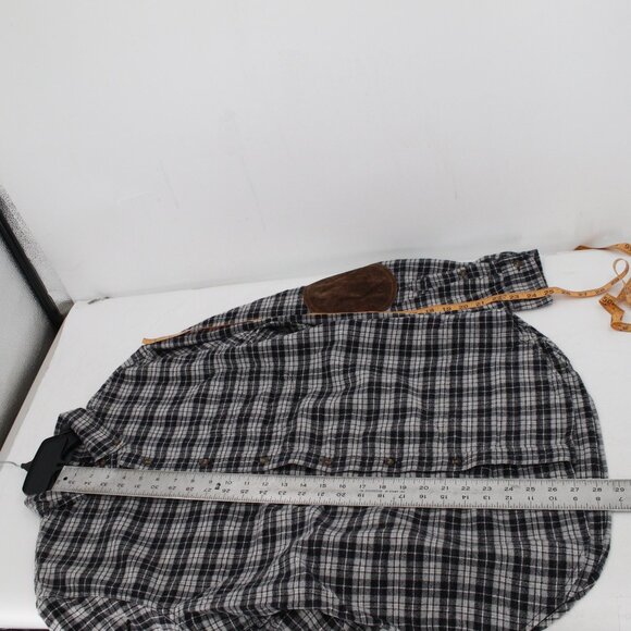 J crew shirt men's large elbow patch plaid long sleeve button down cotton wool - Picture 8 of 10